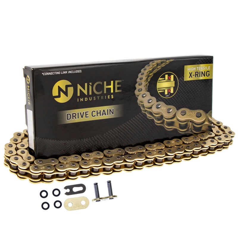 NICHE Gold 520 X-Ring Chain 118 Links with Connecting Master Link - Image 5